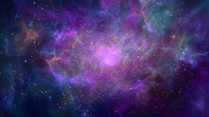 Nebula and stars in deep space, computer generated abstract background. Abstract space background for meditation. 