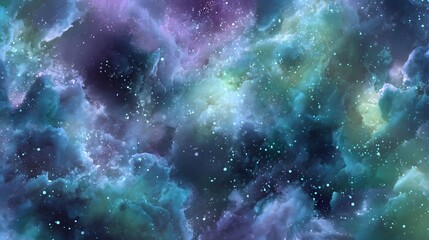 Wall Mural - Abstract background with nebula, stars and galaxies. Colorful space background. Abstract space background for meditation. 