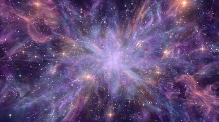 Wall Mural - Abstract space background with stars and nebula, computer-generated image. Abstract space background for meditation. 