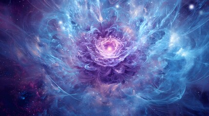 Wall Mural - Abstract fractal. Fractal art background for creative design. Abstract cosmic background for meditation. 
