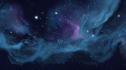 Nebula and galaxies in deep space. abstract space background.