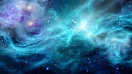 Nebula and stars in deep space. Abstract space background. 