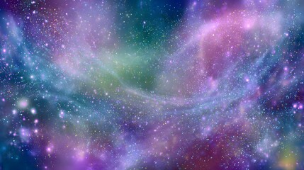 Wall Mural - Cosmic space background with stars and nebula.  Abstract galaxy illustration.