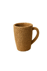 Wall Mural - Eco-Friendly Jute Coffee Cup in PNG background