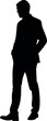 © MstMomtaz - Young man full body silhouette standing pose