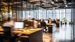 © Syamsul - Busy Modern Office Interior With Blurred Workers