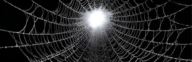 Wall Mural - spider web halloween element design. line art spider web