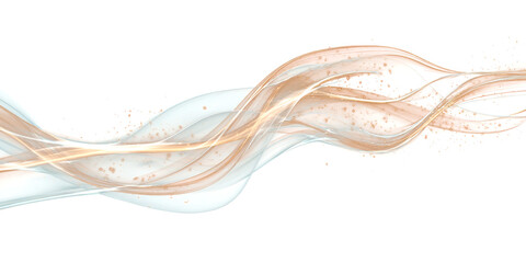 Wall Mural - Abstract graphic wave on transparent or white background. golden translucent wave. element for design.