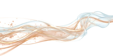 Wall Mural - Abstract graphic wave on transparent or white background. golden translucent wave. element for design.