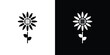 © Pop - Sunflower icon sign symbol and flat style for app, web and digital design.