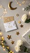 © GROW HIGH - Elegant Eid celebration setup with glowing lights, roses, and golden stars