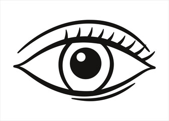 Wall Mural - elegant single continuous line art depicting a female face with a watch and eye detail in a minimali