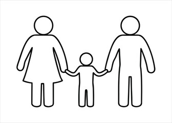Wall Mural - artistic hand drawn black line sketch on a pure white background featuring a single detailed illustr