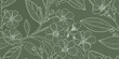 © Ripan - Elegant floral pattern with delicate flowers and leaves in a soft green hue