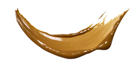 Wall Mural - beautiful brown paint stroke created on a transparent background