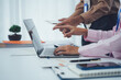 © Wicitr - Businessman team working at office with document on his desk, doing planning analyzing the financial report, business plan investment, finance analysis concept. Economic business discussions.