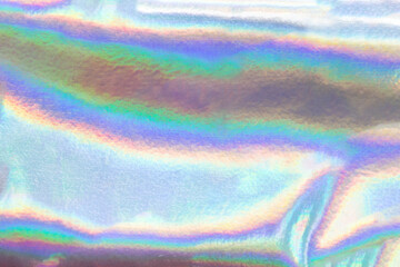 Wall Mural - holographic rainbow foil iridescent leather texture abstract hologram background