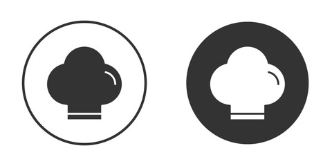 Chef hat icon flat. Illustration isolated vector sign symbol