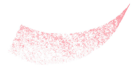 Pink crayon brush stroke isolated on transparent background