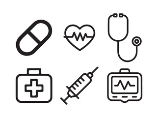vector set of medical icons