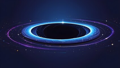 Wall Mural - mystical celestial vortex. a glowing, ethereal vortex emanates from the center of a deep, dark void.