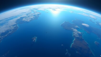 Wall Mural - earthlike planet in space