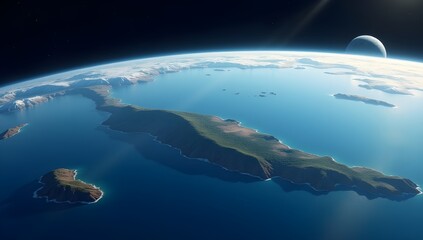 Wall Mural - earth globe with space for text