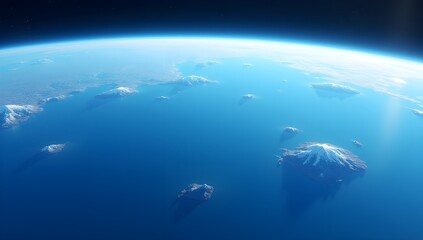 Wall Mural - earthlike planet in space