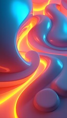 Wall Mural - abstract colorful background with waves
