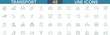 ©  Pixel iconsBox - Transport Line Icons Set – 48 Vector Illustrations for Travel and Logistics Designs