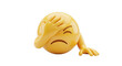 © CreativeVista - Emoji facepalm gesture isolated on transparent background