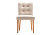 © changkochang - Light beige upholstered dining chair with button tufting