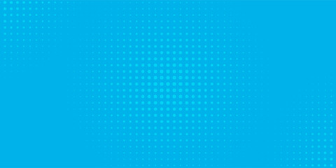 Wall Mural - halftone dots on blue background. comic pop art style blank layout. template design for comic book, 