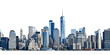 © bibi kulsum - New York City skyscrapers urban panorama isolated on a transparent background