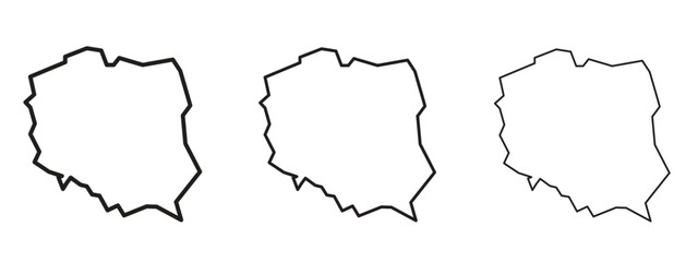 Naklejka na meble Poland icon linear style sign for mobile concept and web design.