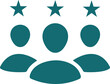 © IR Vector Gallery - Customer experience icon.Containing customer satisfied, assistance, experience, feedback, operator and technical support icons.Rating icon . Customer product rating with stars icon vector.