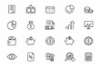 © md - Smart Budgeting and Financial Planning Icon Bundle – Clean Line Vector Illustrations for Expense Tracking, Money Management, and Financial Goals
