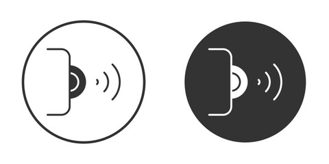 Infrared icon logo design illustration template. Solid Style
