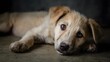 © Thares2020 - Malnourished puppy lying on floor in a shelter