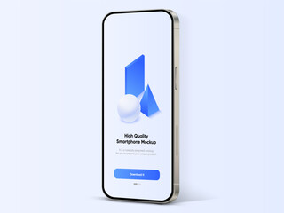 Poster - realistic smartphone mockup. mobile phone vector with isolated on white background. device front vie