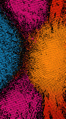 Wall Mural - Abstract dotted halftone pattern on vibrant background, retro comic style
