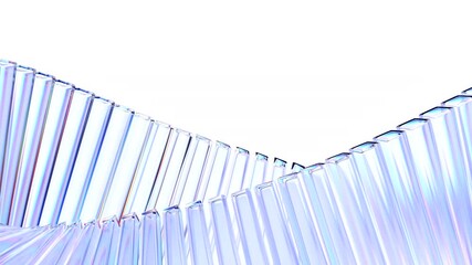 Poster - Abstract glass shape on a white background, 4k seamless loop animation, 3d render
