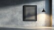 © PrettyVectors - Black picture frame mockup on textured plaster wall. Contemporary minimalist design