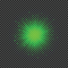 Wall Mural - light effect of green lens flares