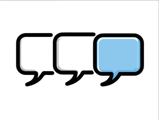 Wall Mural - Clean and modern vector  illustration of speech bubbles for communication dialogue and conversation icon