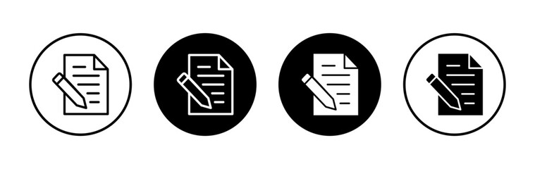 Note icon symbol for apps and websites. notepad sign and symbol