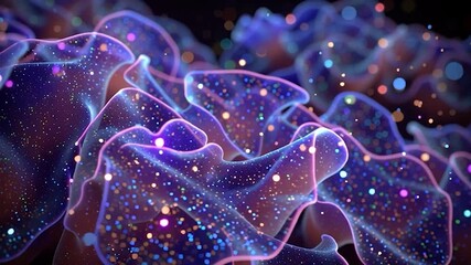 Wall Mural - futuristic glowing organism life form. perfect for themes related to biology, technology, marine lif