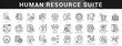 © kondesign - HR focused icon set for recruitment, training, payroll, and performance management in people oriented businesses.
