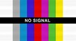 © Stocker Man - A no signal television test pattern with colorful vertical bars and a black rectangle in the center