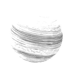 Poster - Abstract black and white line art sphere graphic design illustration for modern background and wallpaper design